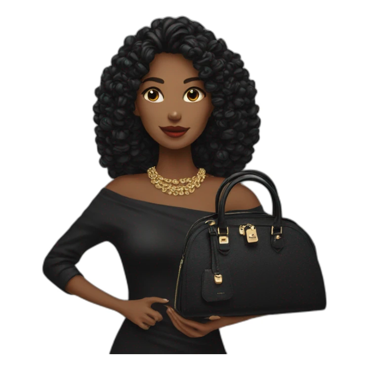 black purse luxury for women sticker