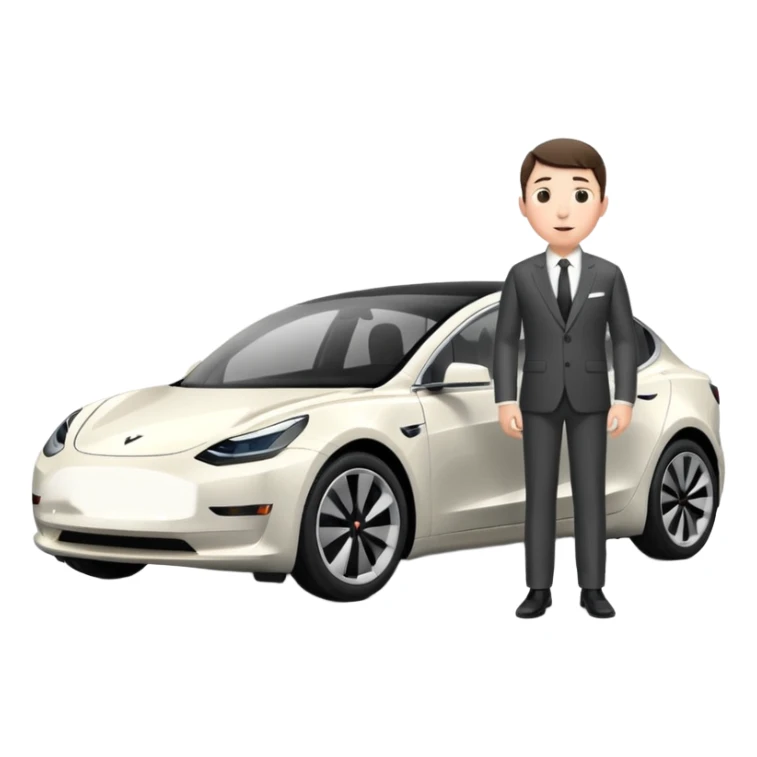 White tesla model 3 with a sleaky physician next to it sticker