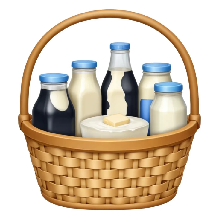 generate an image for dairy products basket sticker