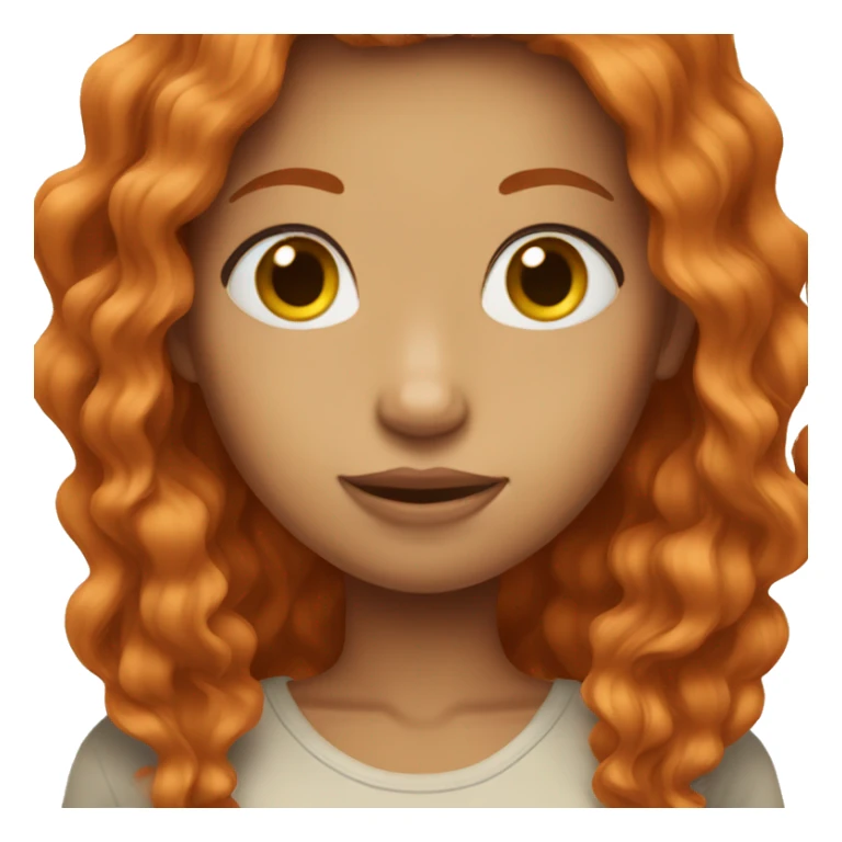 Skinny Girl with ginger hair  sticker