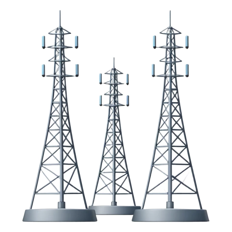 3 TORRES DE ANTENA DE ESTAÇÃO RÁDIO BASE sticker