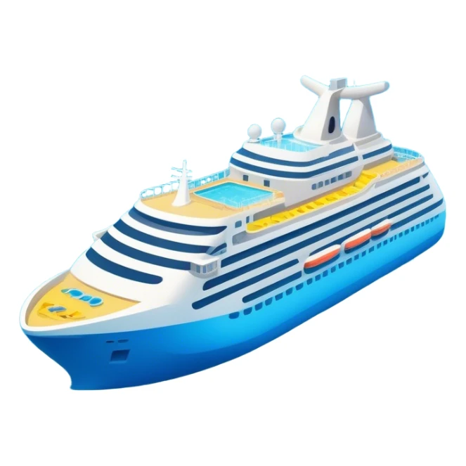 Cruise ships with water slides on the back sticker