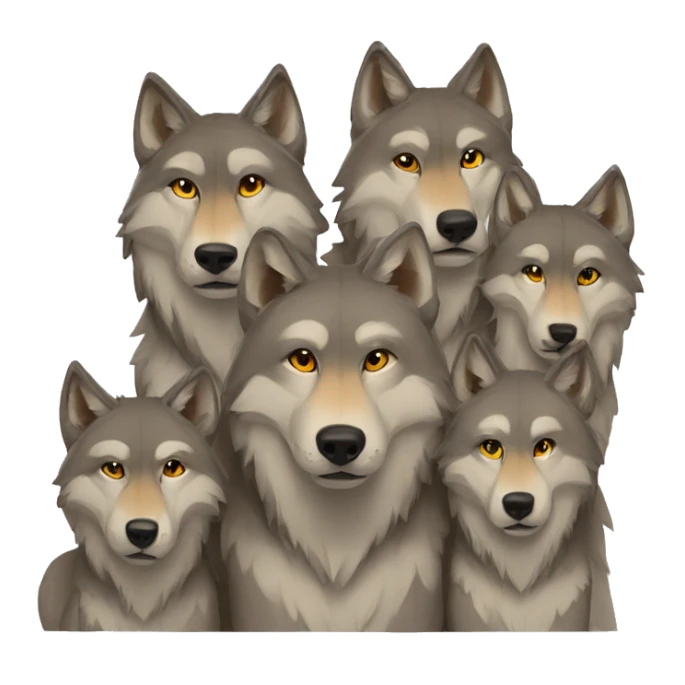 wolf family sticker