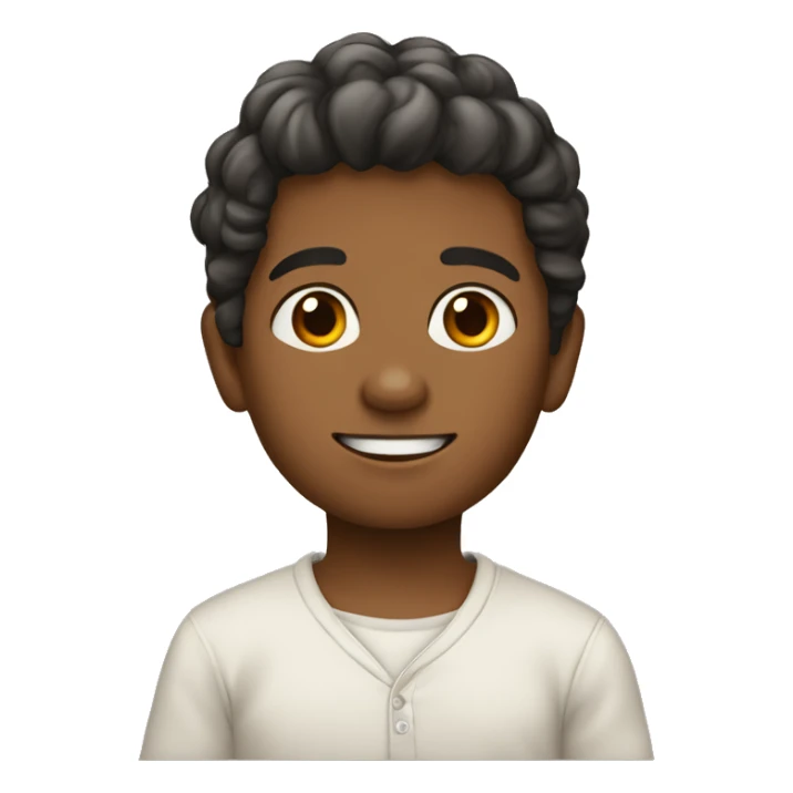 niño de rulos color castañ sticker