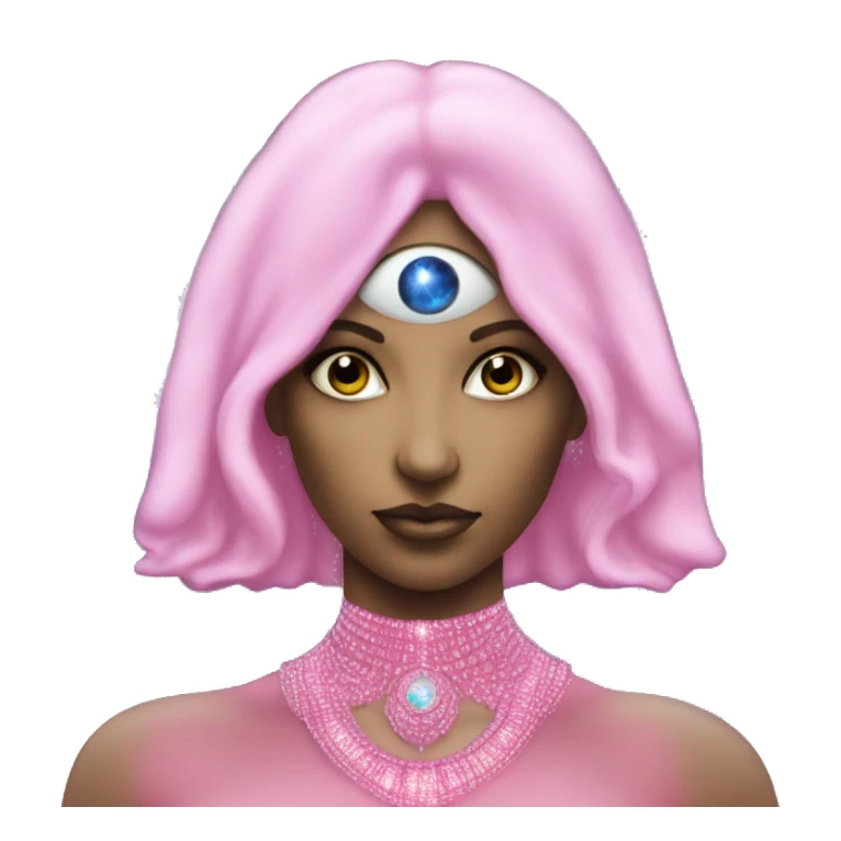 Pleiadian diva woman female third eye pink sticker