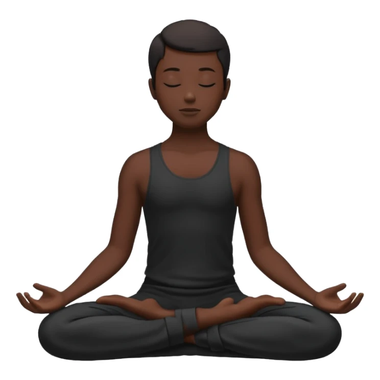 silhouette sitting in meditation pose sticker
