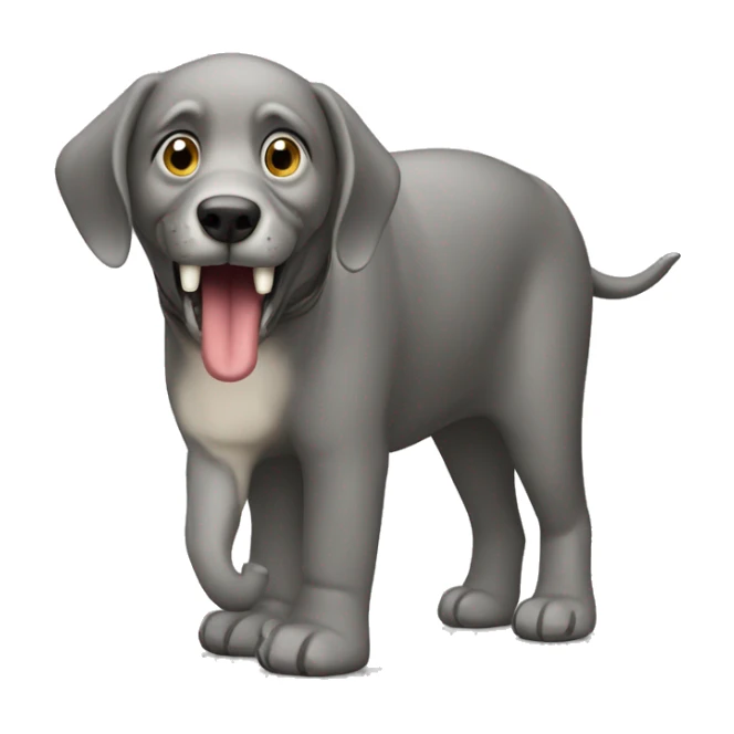 Um perro con trompa de elefante sticker