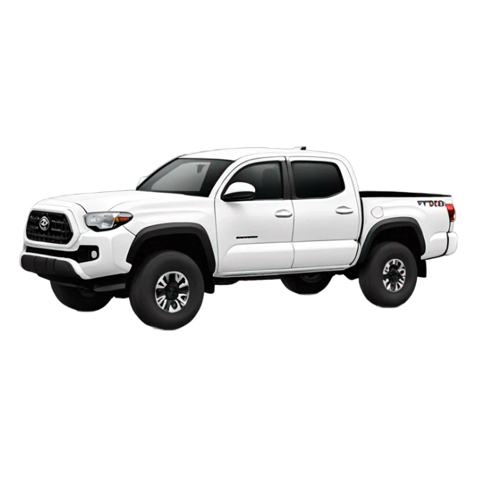 2016 White Toyota Tacoma TRD sticker