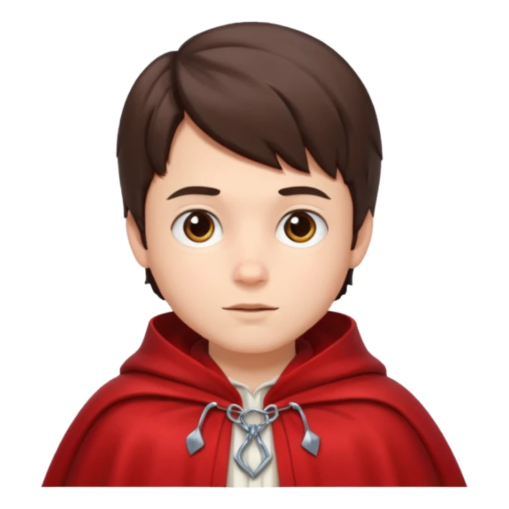 brunete boy little red riding hood sticker
