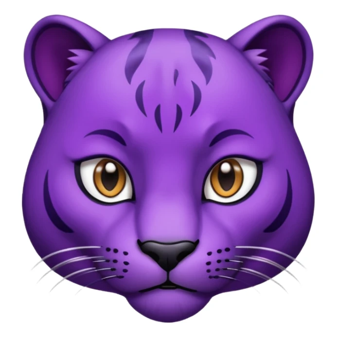 Purple Panther face turned to the slight right sticker