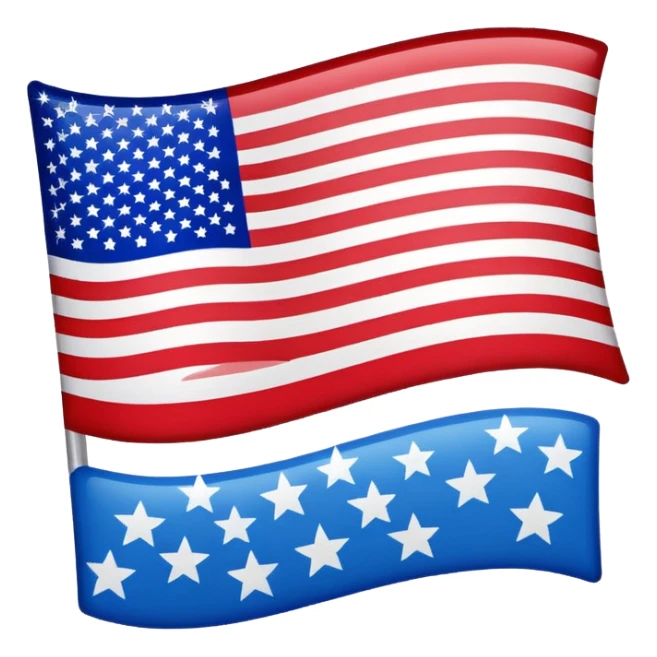 Upside down American flag sticker
