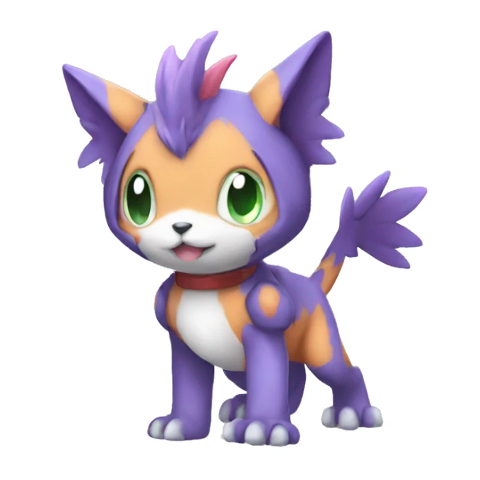cute kawaii cool Digimon-Fakemon-animal full body sticker