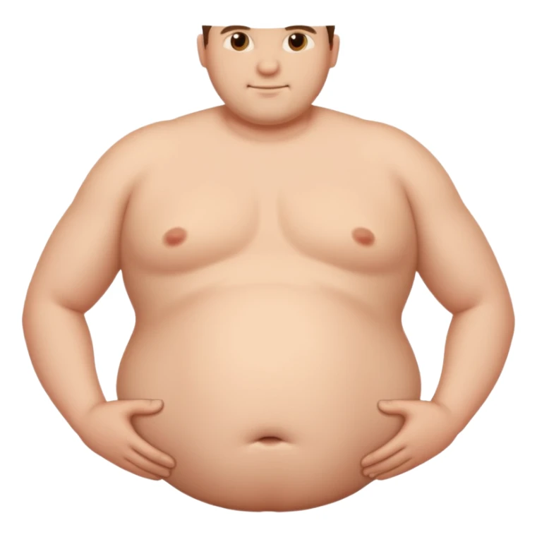 A man’s round belly sticker