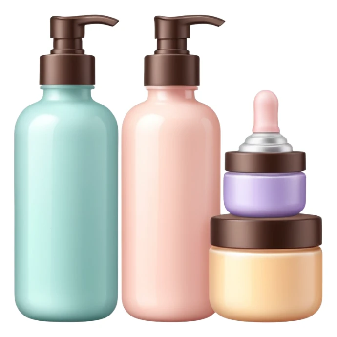 Skin care with pastel colors sticker