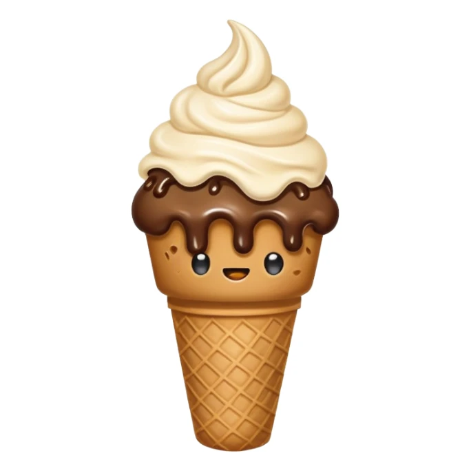 poop in the form of ice cream  sticker