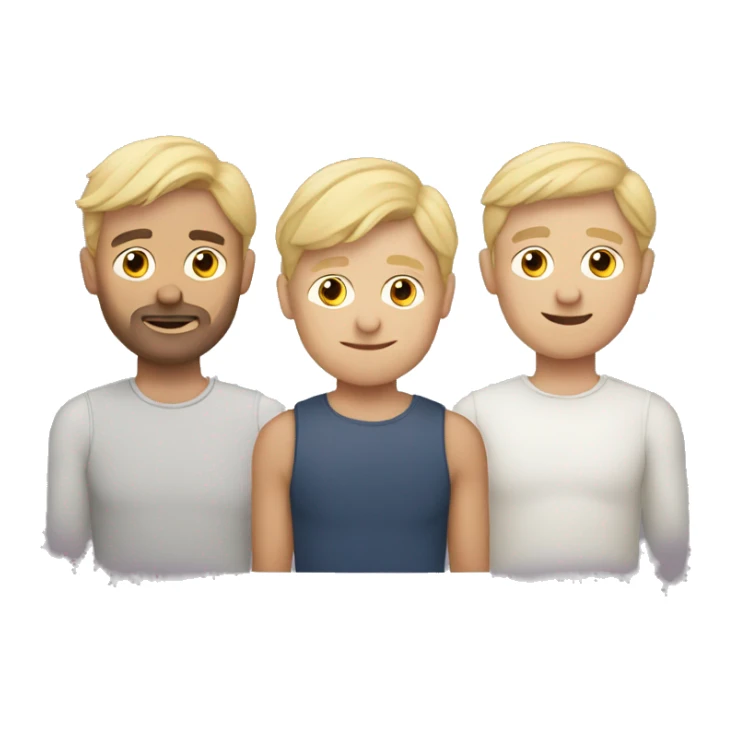 Gay male Scandinavian throuple sticker