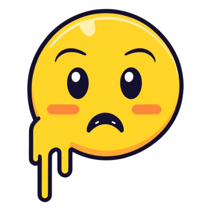 Emoji llorando y desenfocado  sticker