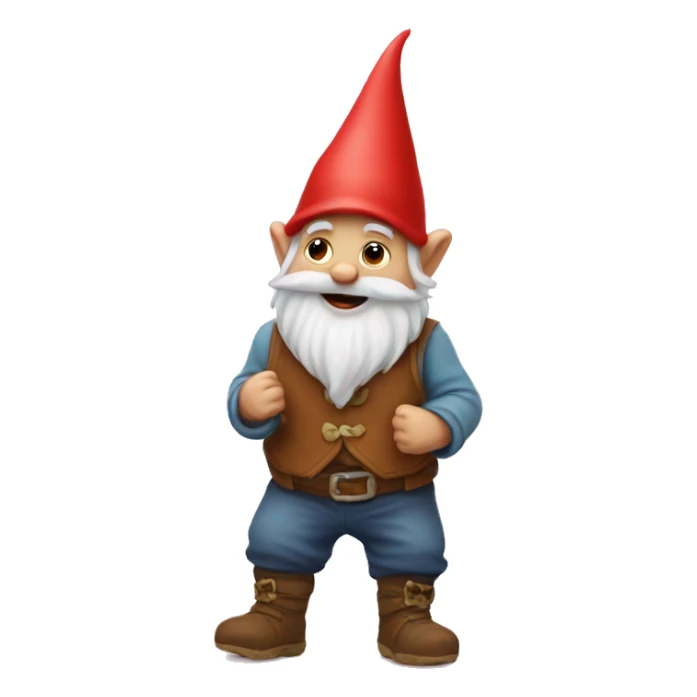 Gnome in love with hearts sticker