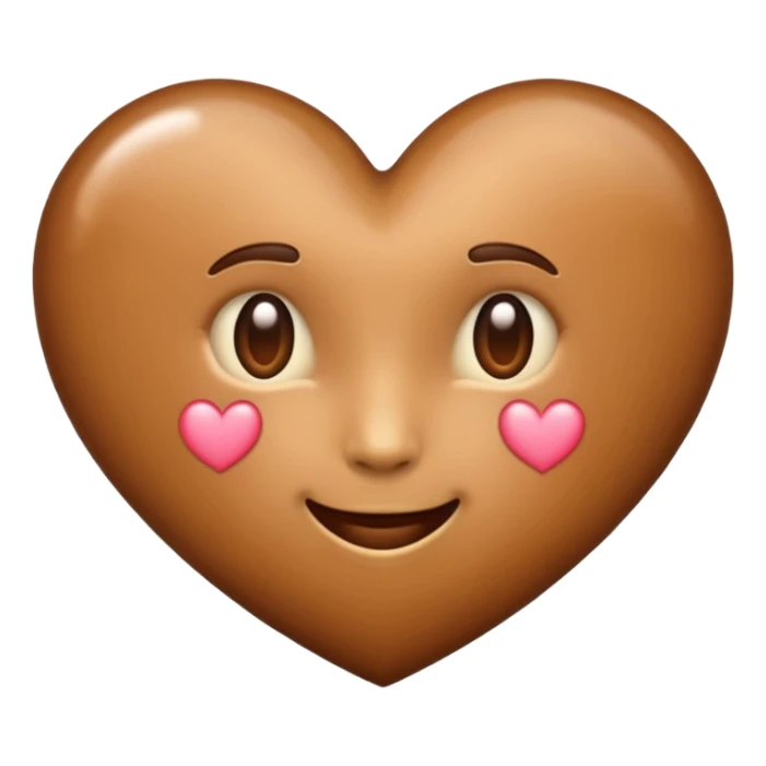 Can you do an iphone heart emoji but a hazel-brownish color  sticker