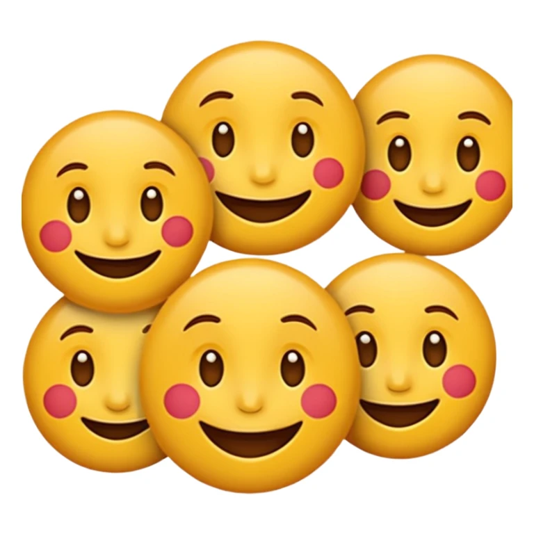Emoji  rond  qui rougis  parce qu’il est timide. Pas de sourire  sticker