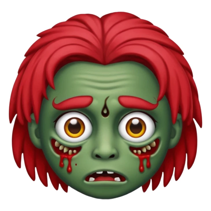 Eu quero fazer um memoji de zombie com cabelo cacheado sticker