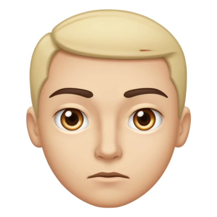 focused sharp eyes, eyebrows slightly angled inward, small straight line mouth, controlled and precise expression, subtle dissatisfaction

 sticker