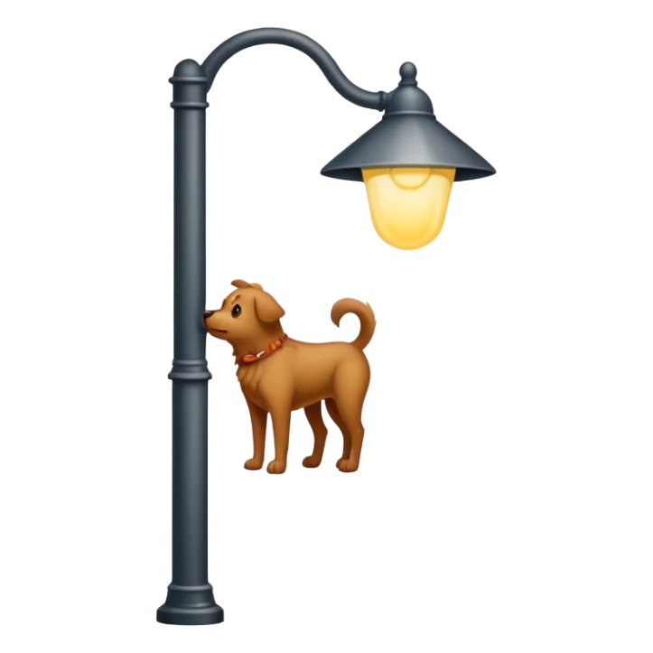 un perro meando en na farolau sticker
