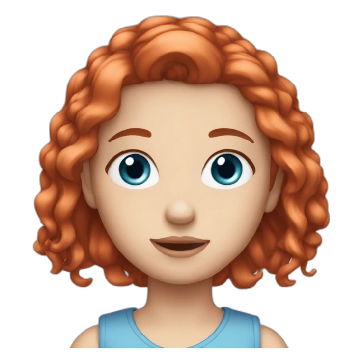 white-girl-red-hair-blue-eyes-funny sticker