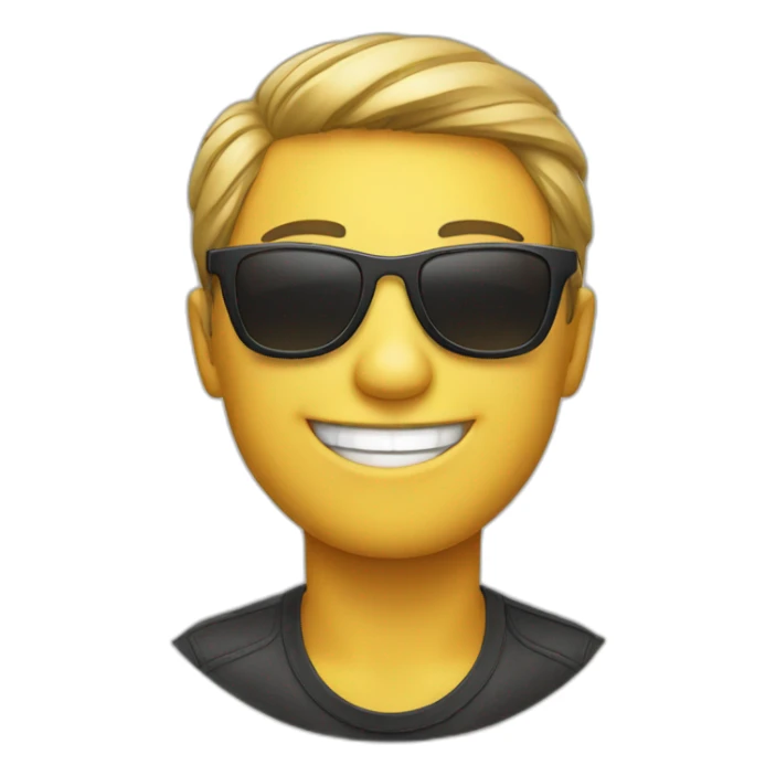 Smiling face with sunglasses sticker