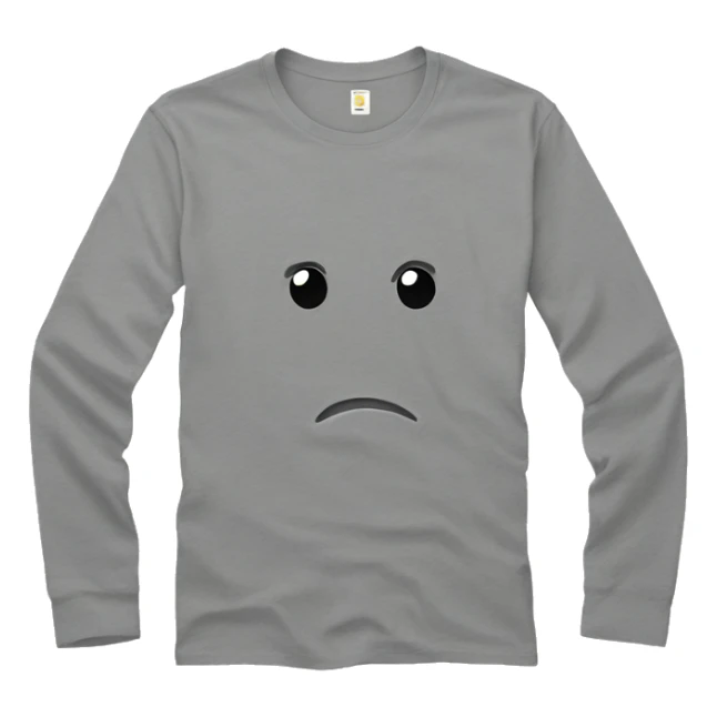 Melange gray long-sleeve t-shirt sticker