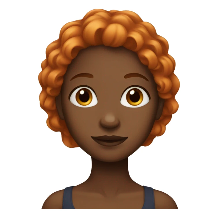 black girl with ginger hair sticker