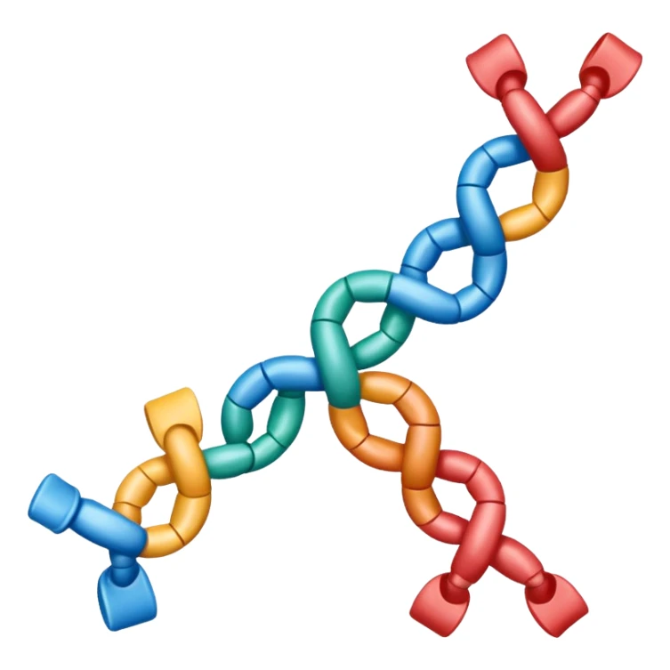 Single RNA strand (mRNA) modeled like a museum display: one strand only, gently twisting half-helix; glossy polymer appearance; ribose–phosphate backbone as a continuous ribbon; bases A U C G as colored plaques facing inward;  sticker