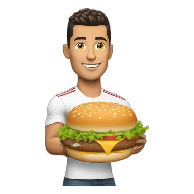 Cristiano Ronaldo carrying burger sticker