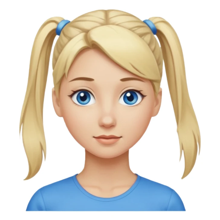 👱🏻‍♀️ i need an image like this with blone hair in a pony tail sticker