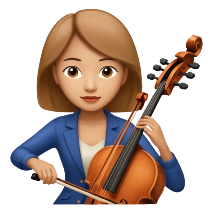 asian woman playing cello sticker