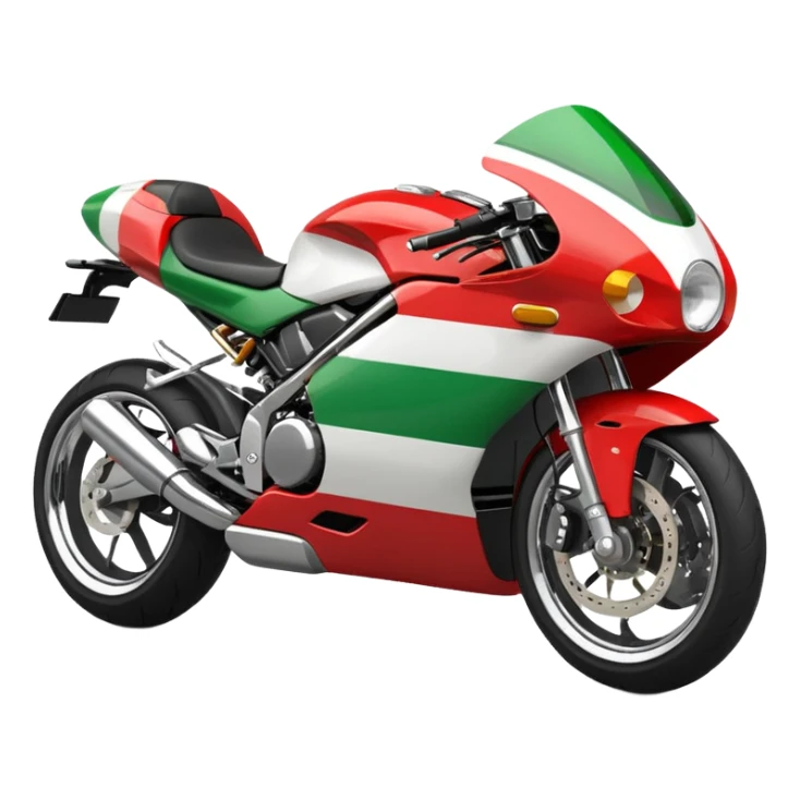 motorbike with italian flag sticker