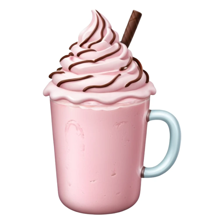 Pastel Pink Frozen Cream Hot Chocolate  sticker