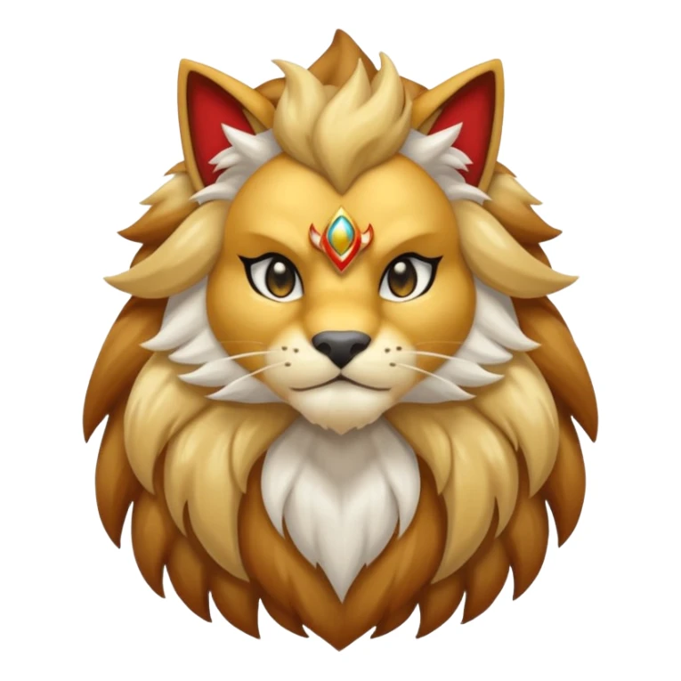 White Shiny Anthro Entei-feline-cat sticker