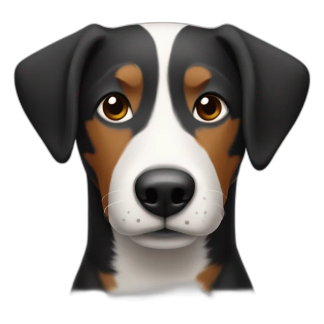 perro salchicha negro pataas marrones y pecho blanco sticker