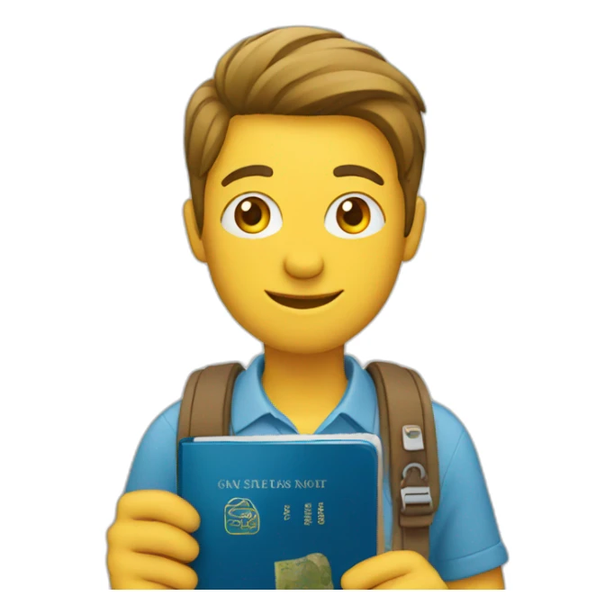 traveller holding your passport sticker