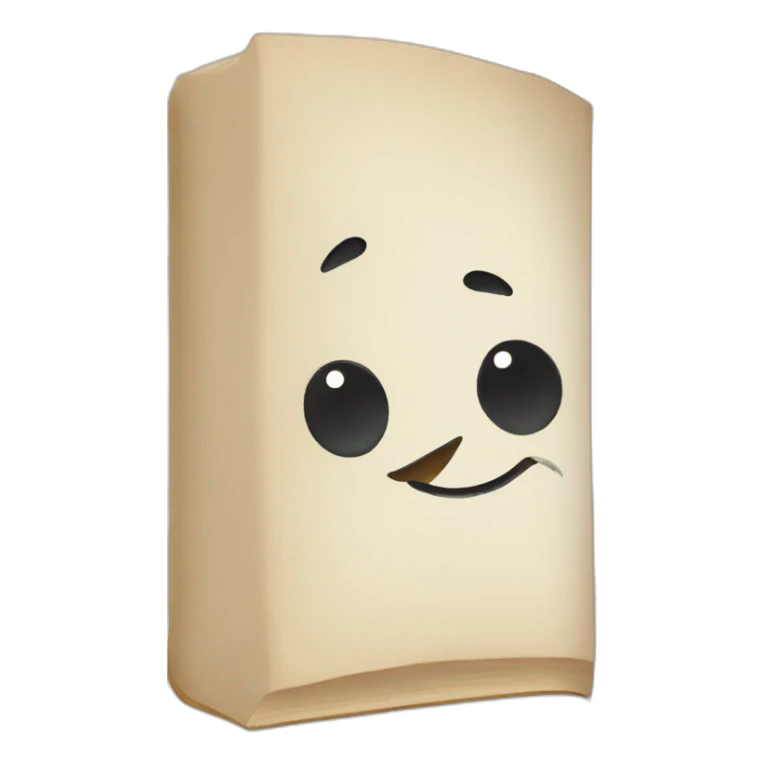 Book with happy face sticker