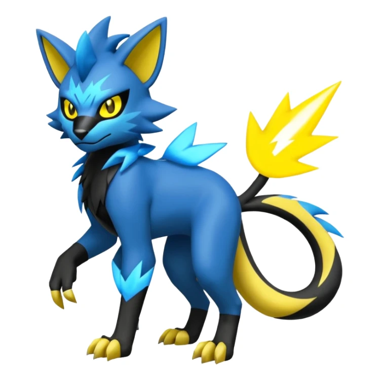 Zeraora-Luxray-Fakémon-hybrid-creature (full body)  sticker