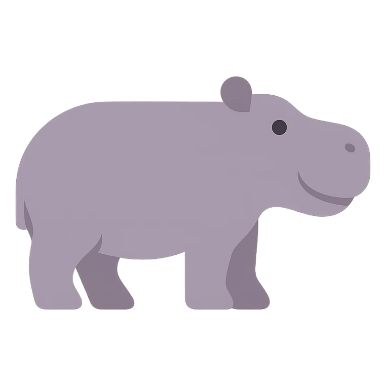 Hippo sticker