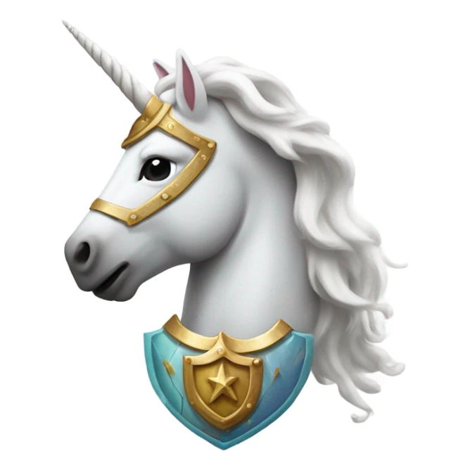 shield made of sea salt on unicorn sticker