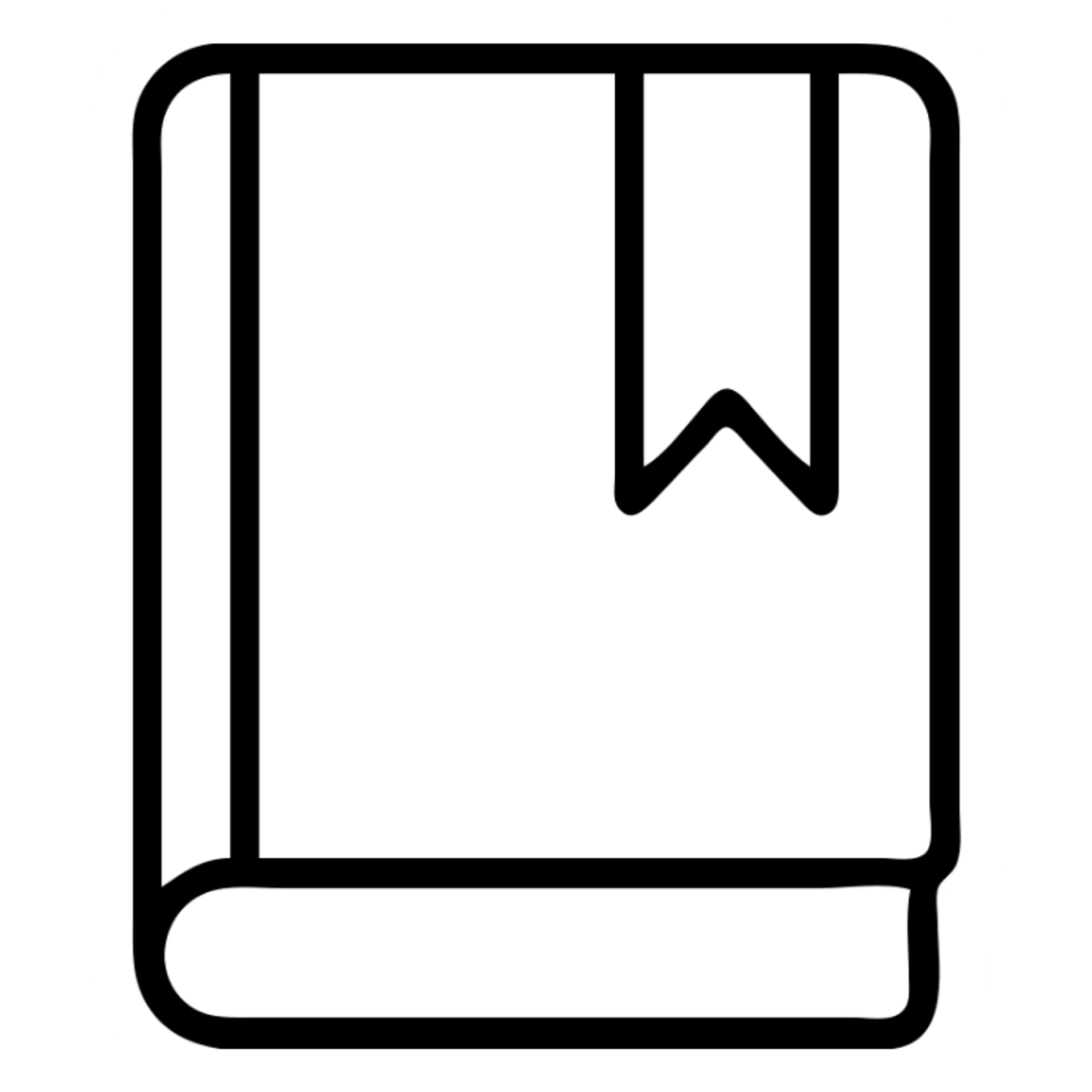 Book with bookmark sticker