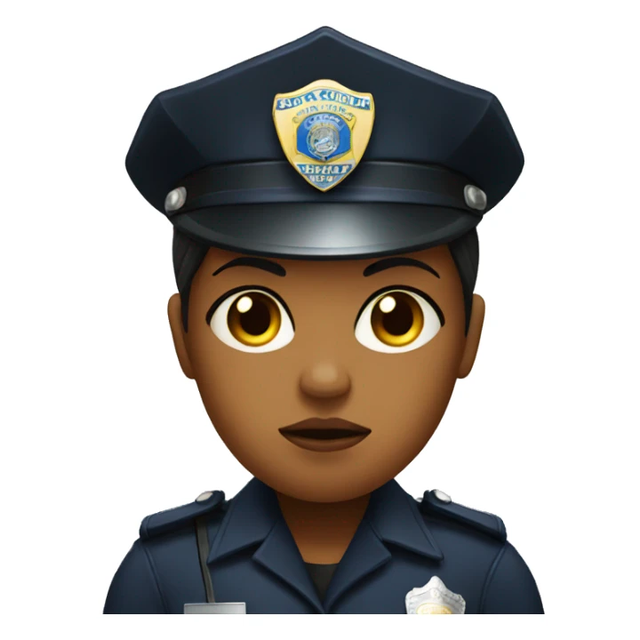 Sad police women sticker