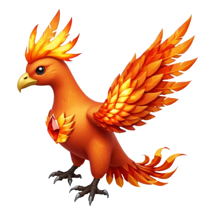 Pokemon legendary laranja and red crystal moltres sticker