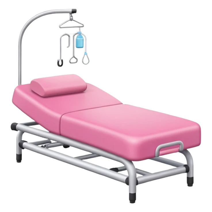 cama de fisioterapia color rosa  sticker