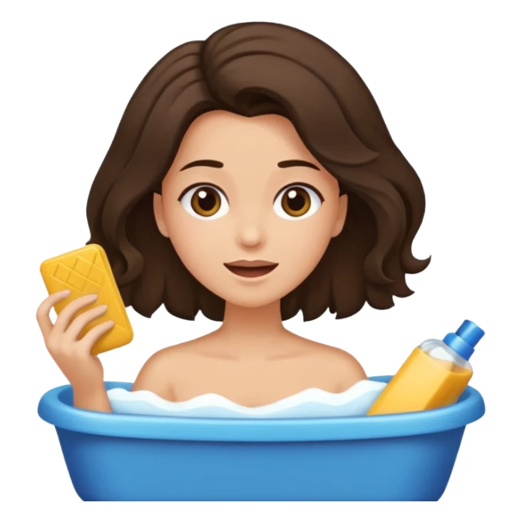 Faça uma mulher do cabelo cacheado 3b castanho escuro da cor parda se maquiando dormindo fazendo compras tomando banho Premium e finalizando o cabelo sticker