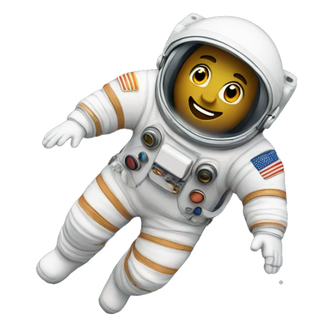 Astronaut floating in the space full of stars sticker
